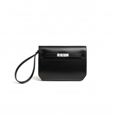 HERMES KELLY DEPECHES 25 POUCH BOX PALLADIUM PLATED H082312CK89 (25*20*4cm)